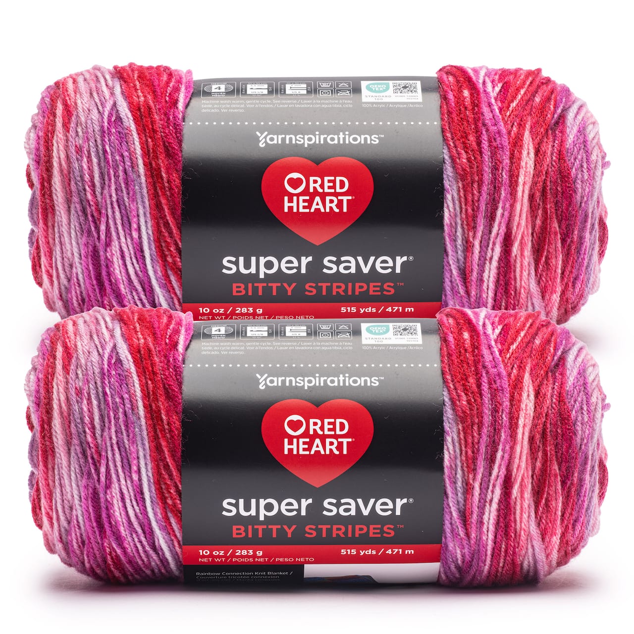 2 Pack Red Heart® Super Saver® Bitty Stripes™ Yarn